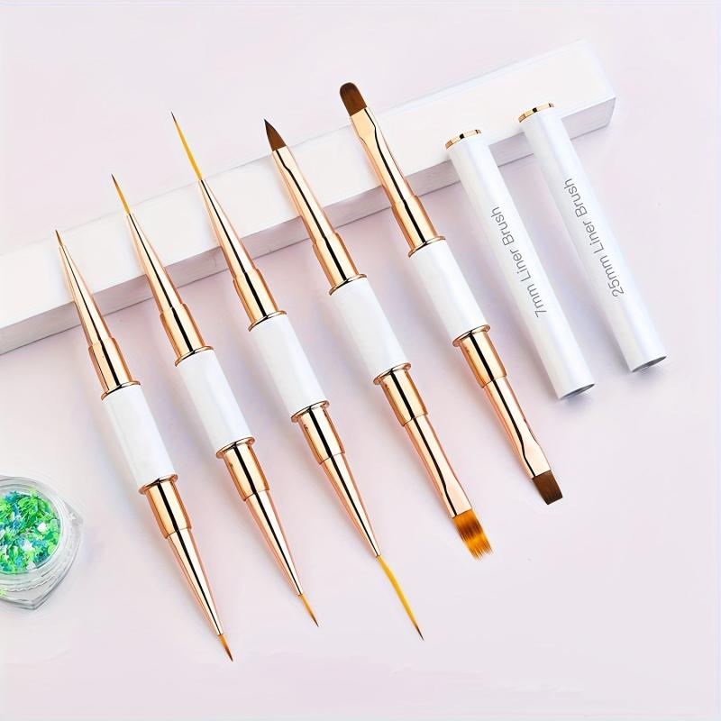 5pcs Double Ended Acrylic Nail Art Brushes Set Professional