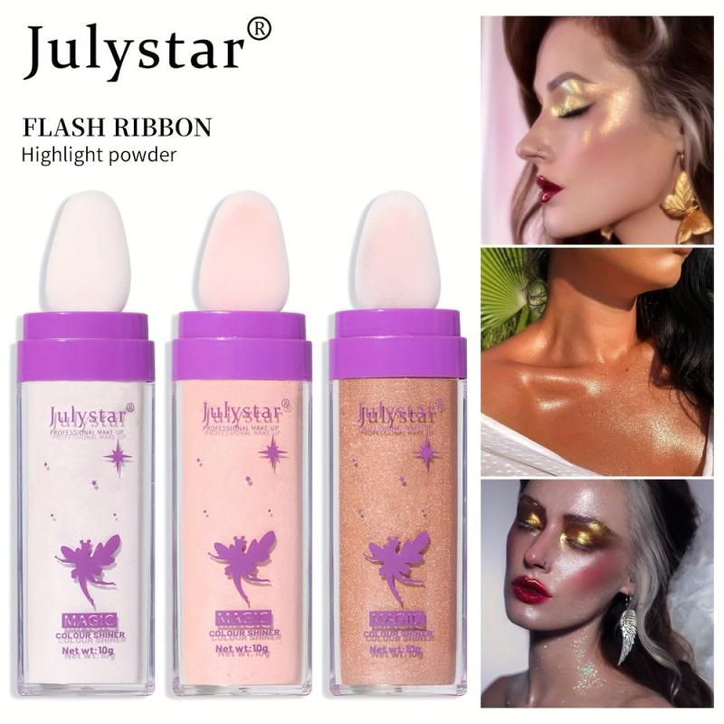 3pcs Fairy Patting Powder Set - Face & Body Highlighter Contouring Kit