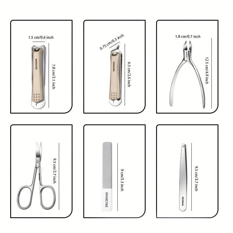 Manicure Pedicure Set Nail Clipper Stainless Steel Professional Cutter Tools