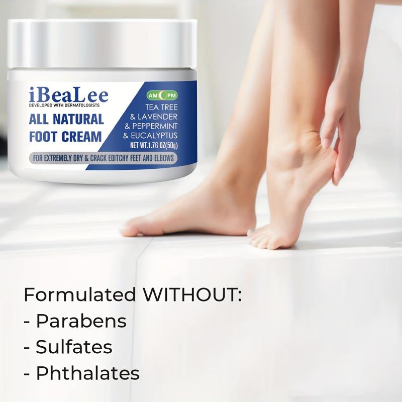 Eucalyptus Foot Cream for Dry Feet Heels Knees