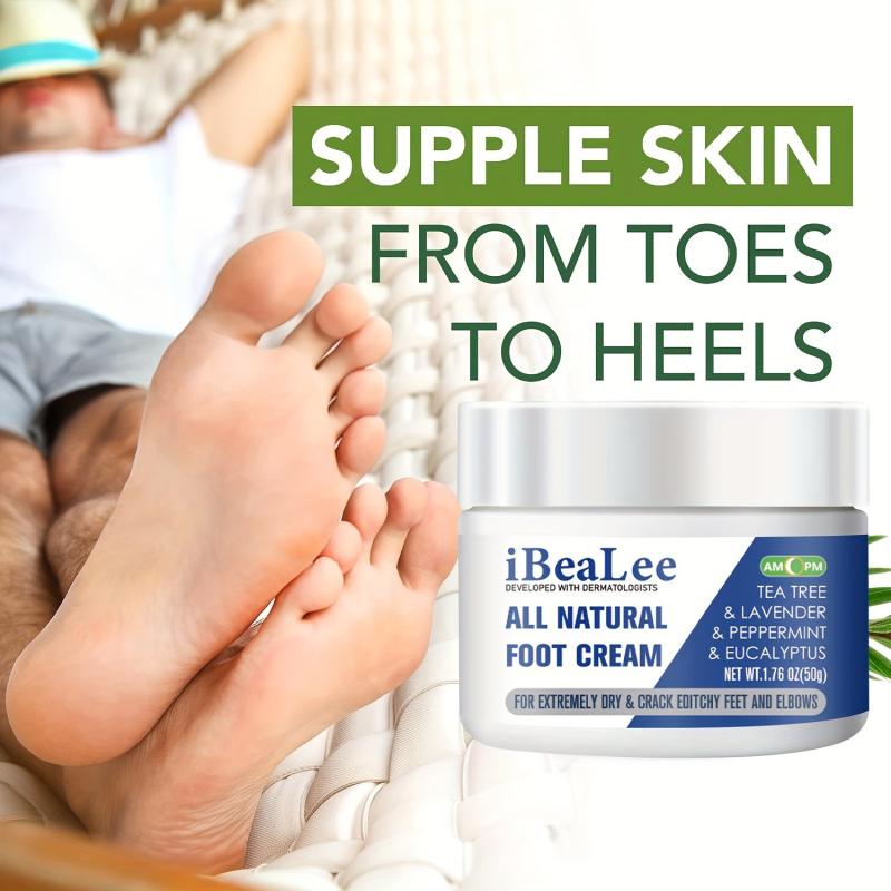Eucalyptus Foot Cream for Dry Feet Heels Knees