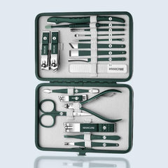 18 Pcs Nail Clippers Set Stainless Steel Manicure Beauty Kit Portable Bag