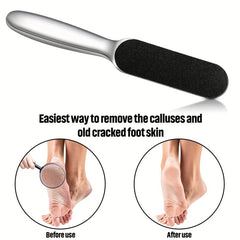 Stainless Steel Foot File Callus Remover with 10 Replaceable Pads