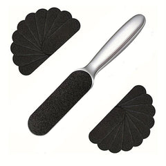 Stainless Steel Foot File Callus Remover with 10 Replaceable Pads