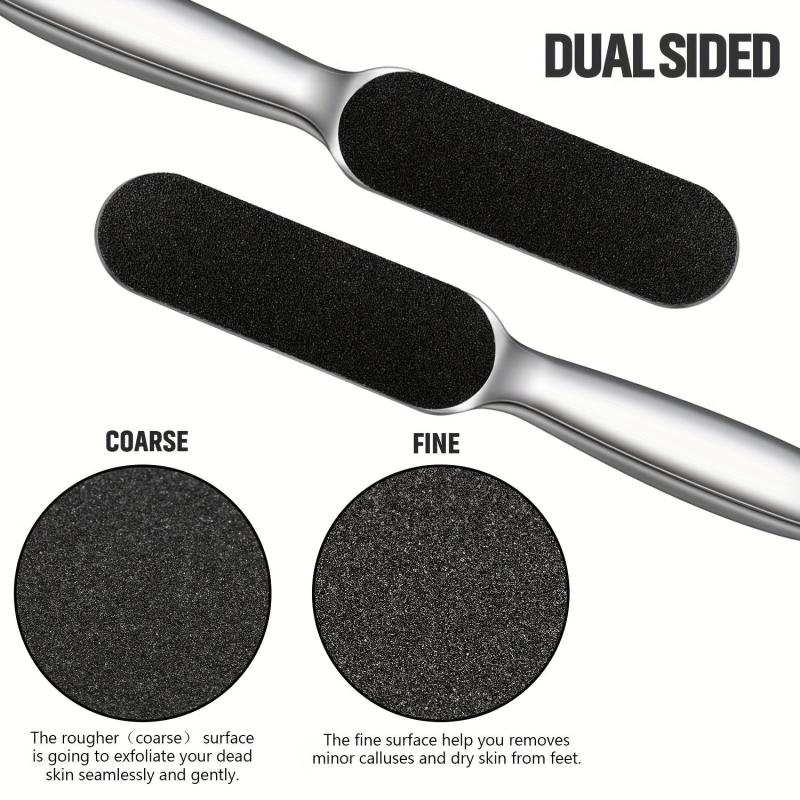 Stainless Steel Foot File Callus Remover with 10 Replaceable Pads