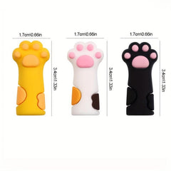 Silicone Cuticle Nippers Cover Cat Paw Nail Protector Tweezers