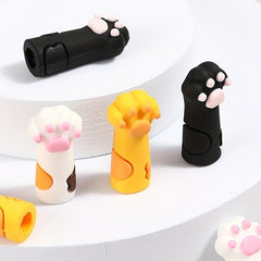 Silicone Cuticle Nippers Cover Cat Paw Nail Protector Tweezers