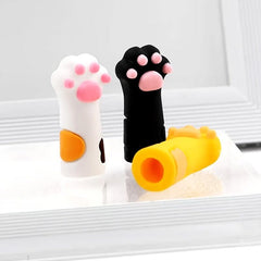 Silicone Cuticle Nippers Cover Cat Paw Nail Protector Tweezers