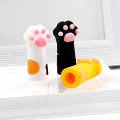 Silicone Cuticle Nippers Cover Cat Paw Nail Protector Tweezers
