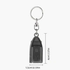 Mini Stainless Steel Foldable Nail Clippers Cutter Keychain Silvery