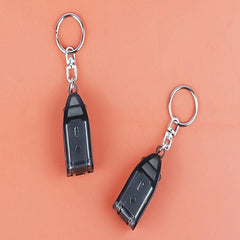 Mini Stainless Steel Foldable Nail Clippers Cutter Keychain Silvery