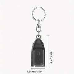 Mini Stainless Steel Foldable Nail Clippers Cutter Keychain Silvery