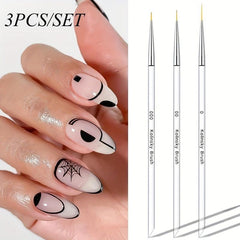 3pcs French Stripe Nail Art Liner Brushes Set