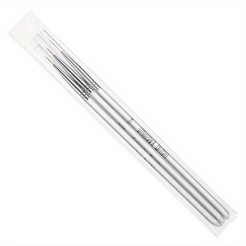 3pcs French Stripe Nail Art Liner Brushes Set