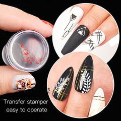10 Pcs Nail Stamp Template Set with Flowers Butterfly Animals Leaves Board