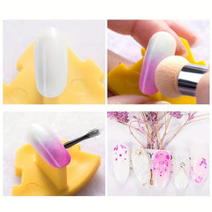 Crystal Handle Nails Sponge Pen With 4pcs Replaceable Head