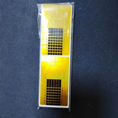 100 Pcs Golden Rectangle Nail Forms Self Adhesive Extension Molds UV Gel Tips
