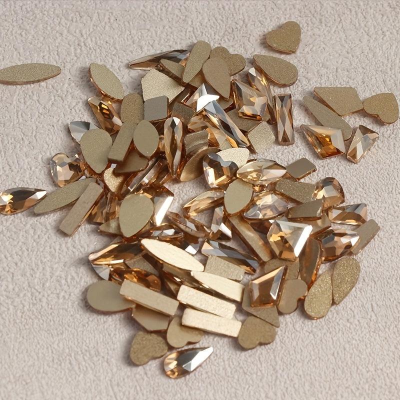 50pcs 3D Rhinestone Nail Art Charms Butterfly Heart Nail Decoration DIY