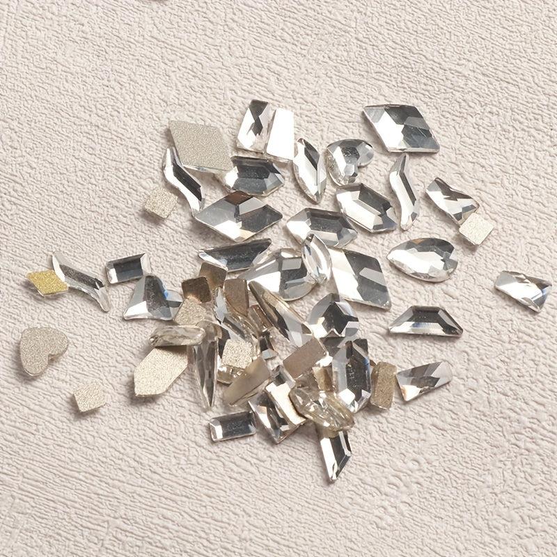 50pcs 3D Rhinestone Nail Art Charms Butterfly Heart Nail Decoration DIY