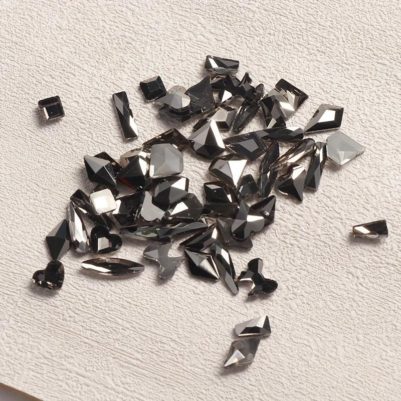 50pcs 3D Rhinestone Nail Art Charms Butterfly Heart Nail Decoration DIY