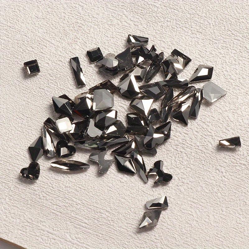 50pcs 3D Rhinestone Nail Art Charms Butterfly Heart Nail Decoration DIY