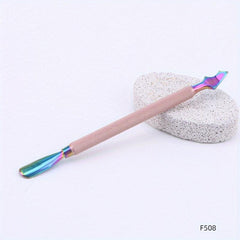 Rainbow Cuticle Pusher Stainless Steel Manicure Pedicure Tool Set