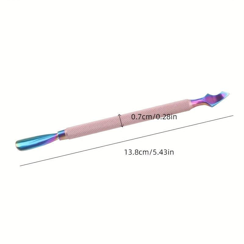 Rainbow Cuticle Pusher Stainless Steel Manicure Pedicure Tool Set