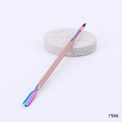 Rainbow Cuticle Pusher Stainless Steel Manicure Pedicure Tool Set