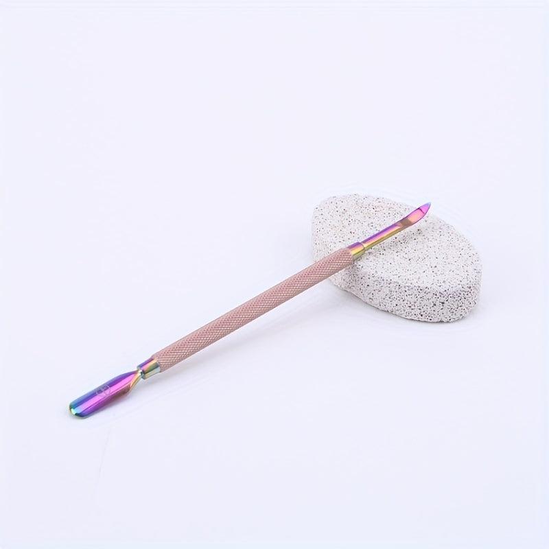Rainbow Cuticle Pusher Stainless Steel Manicure Pedicure Tool Set