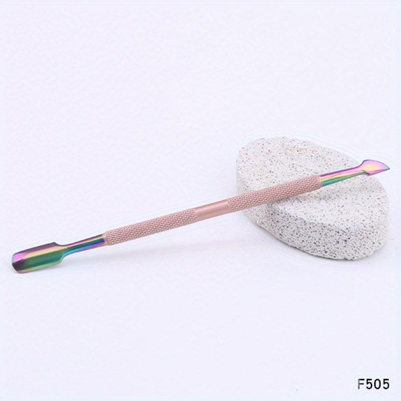 Rainbow Cuticle Pusher Stainless Steel Manicure Pedicure Tool Set