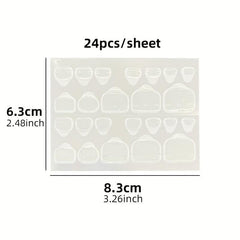 24pcs Waterproof Double Sided Adhesive Tabs for Acrylic False Nails
