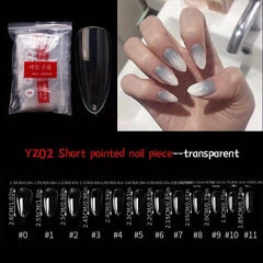 500pcs Lady French Acrylic Style Artificial False Nails Half Tips Clear