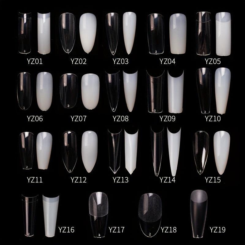 500pcs Lady French Acrylic Style Artificial False Nails Half Tips Clear
