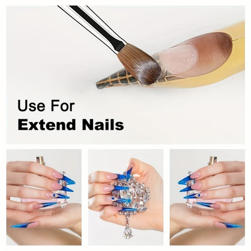 Acrylic Nail Brush Kolinsky Hair Oval Wood Handle Set