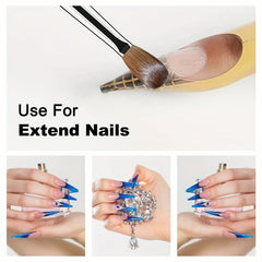 Acrylic Nail Brush Kolinsky Hair Oval Wood Handle Set