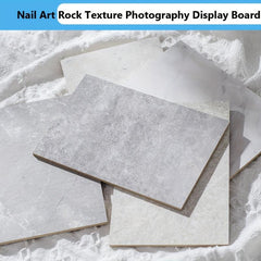 Nail Art Rock Texture Photography Display Board With Golden Stand Holder