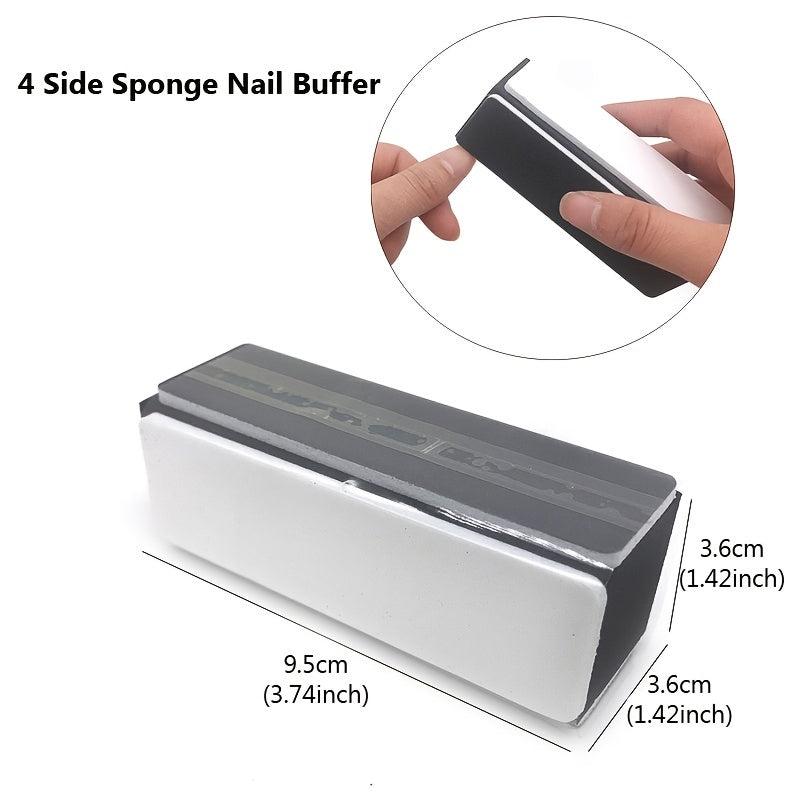5 pcs Professional Nail File Buffer Set with Acrylic Nail Brush