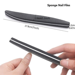 5 pcs Professional Nail File Buffer Set with Acrylic Nail Brush