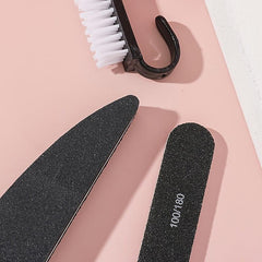 5 pcs Professional Nail File Buffer Set with Acrylic Nail Brush