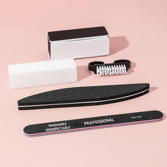 5 pcs Professional Nail File Buffer Set with Acrylic Nail Brush