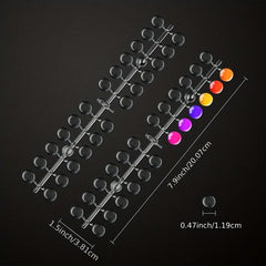 120 pcs Transparent Nail Art Display Tips for Training and Practicing