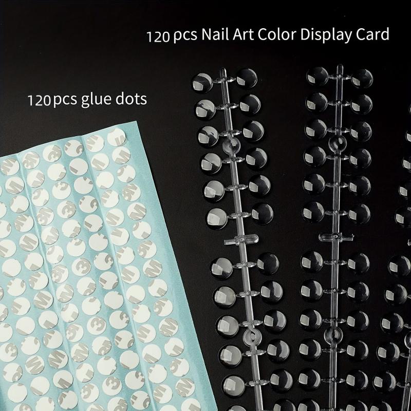 120 pcs Transparent Nail Art Display Tips for Training and Practicing