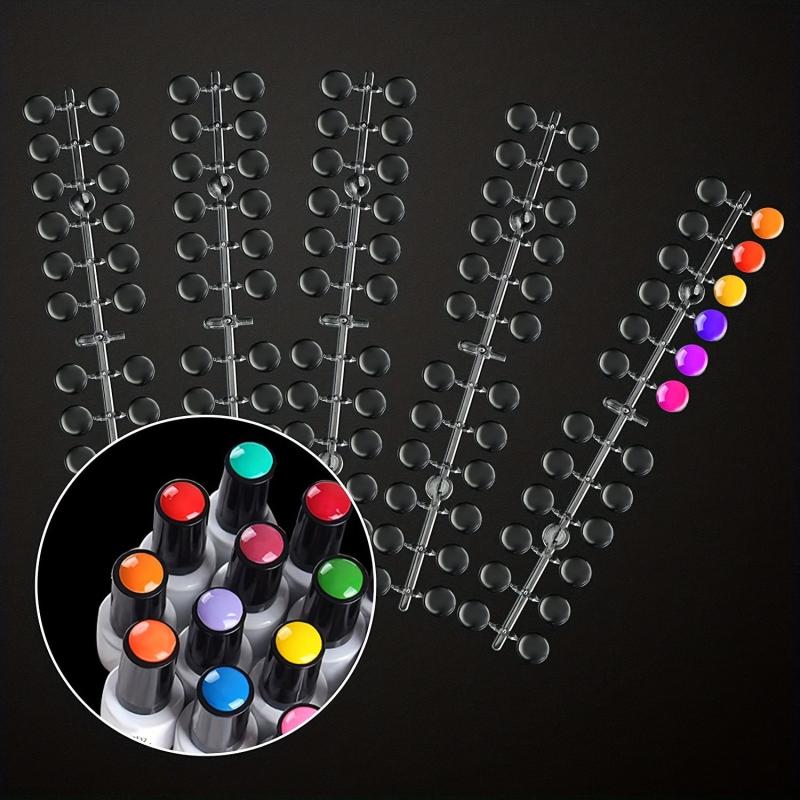 120 pcs Transparent Nail Art Display Tips for Training and Practicing