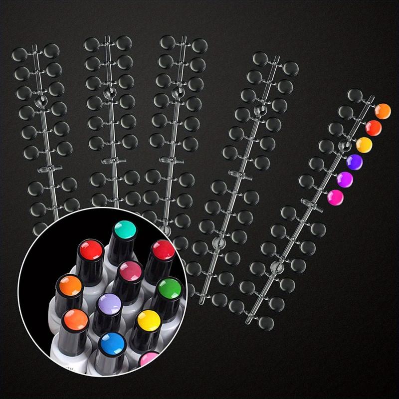 120 pcs Transparent Nail Art Display Tips for Training and Practicing