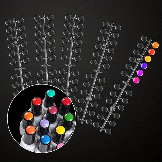 120 pcs Transparent Nail Art Display Tips for Training and Practicing