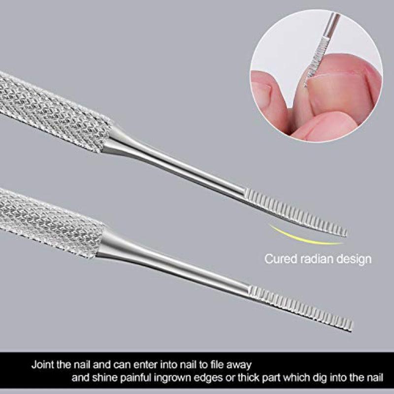 2PCS Ingrown Toenail File And Lifter YINYIN100 Stainless Steel