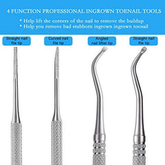 2PCS Ingrown Toenail File And Lifter YINYIN100 Stainless Steel