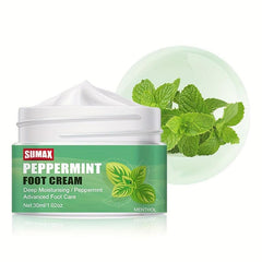 Vit C Peppermint Foot Lotion for Dry Cracked Heels - Moisturizing Cream