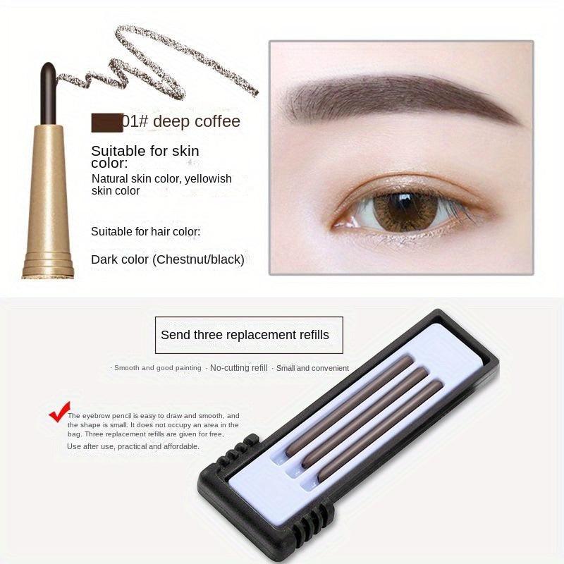 Waterproof Eyebrow Pencil Natural Color Replacement Core Slim Head