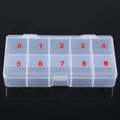 10-Slot Nail Tips Box for False Nail Art Tips